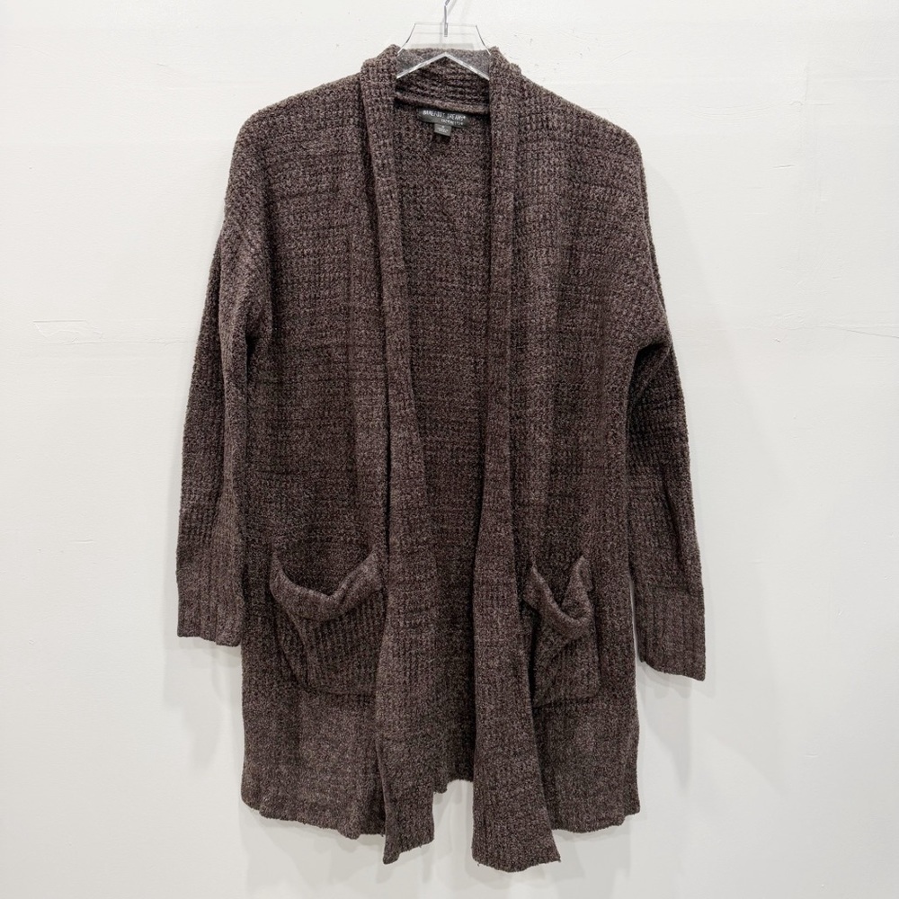 Barefoot Dreams Cozychit Lite Brown Cardigan Sweater Medium